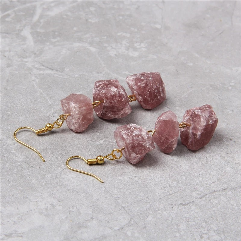 Crystal gravel irregular earrings-canovaniajewelry
