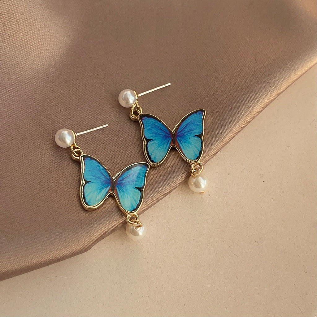 Drop glaze butterfly earrings-canovaniajewelry
