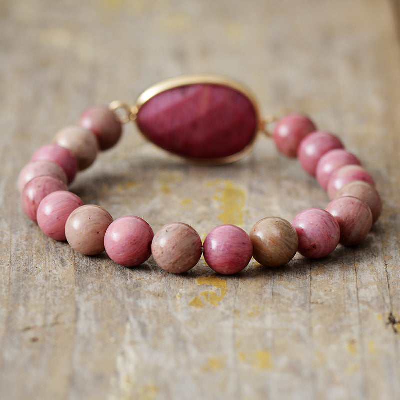 Tiger eye red stretch natural stone beaded bracelet-canovaniajewelry