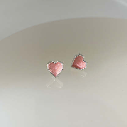 925 silver needle drop glaze love earrings-canovaniajewelry