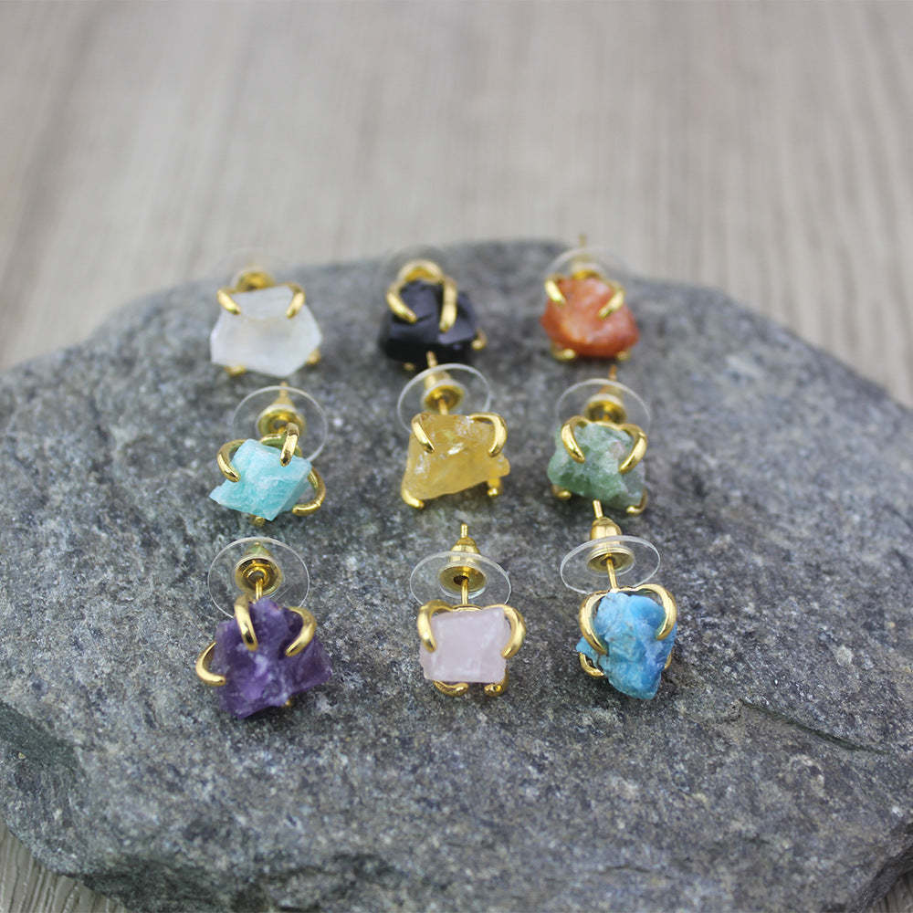 Irregular claw stone earrings-canovaniajewelry