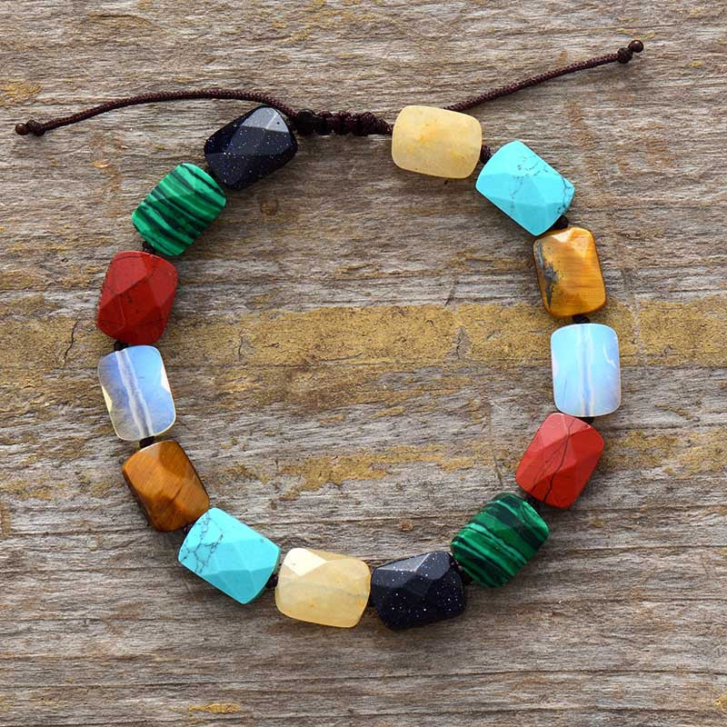 7 Color Natural Stone Handmade Beaded Bracelet-canovaniajewelry