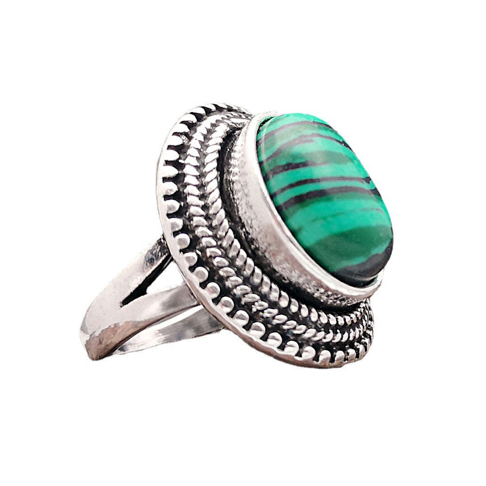 Ring set with malachite-canovaniajewelry