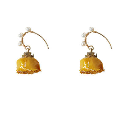Vintage rose freshwater pearl earrings-canovaniajewelry