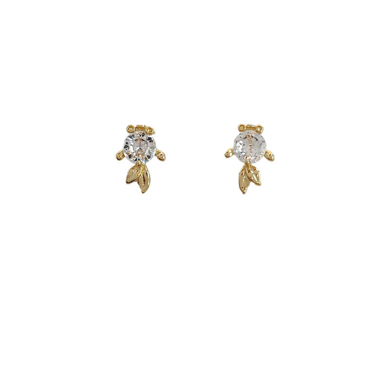 Zircon small goldfish earrings-canovaniajewelry