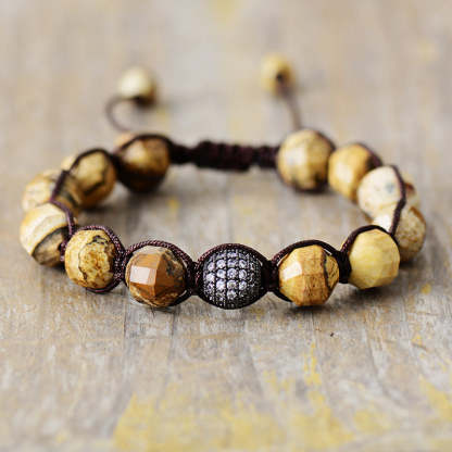 Natural stone handwoven bracelet-canovaniajewelry