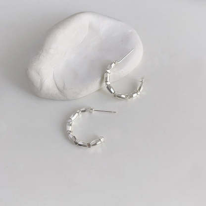 Simple semicircle earrings-canovaniajewelry