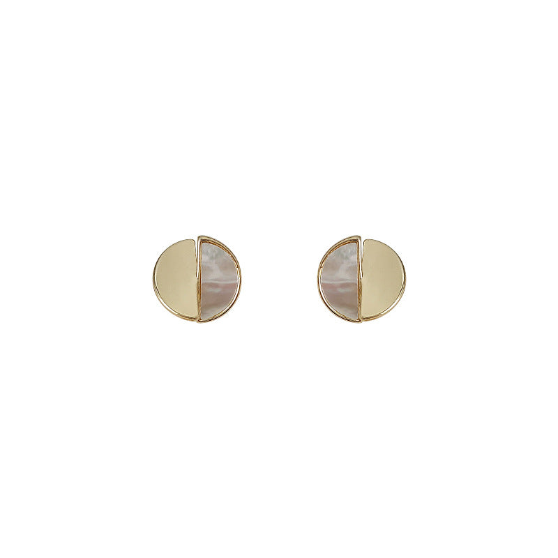 Shell round earrings-canovaniajewelry