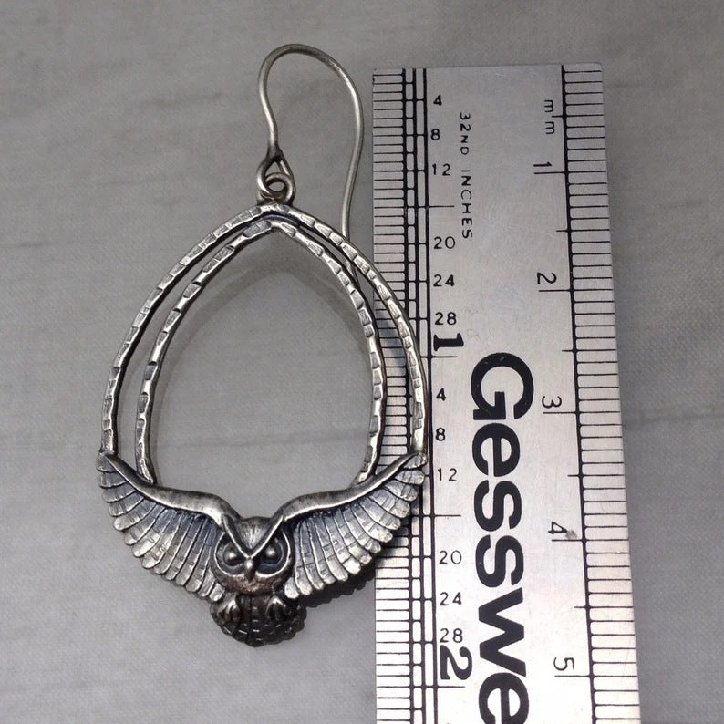 Vintage owl earrings-canovaniajewelry