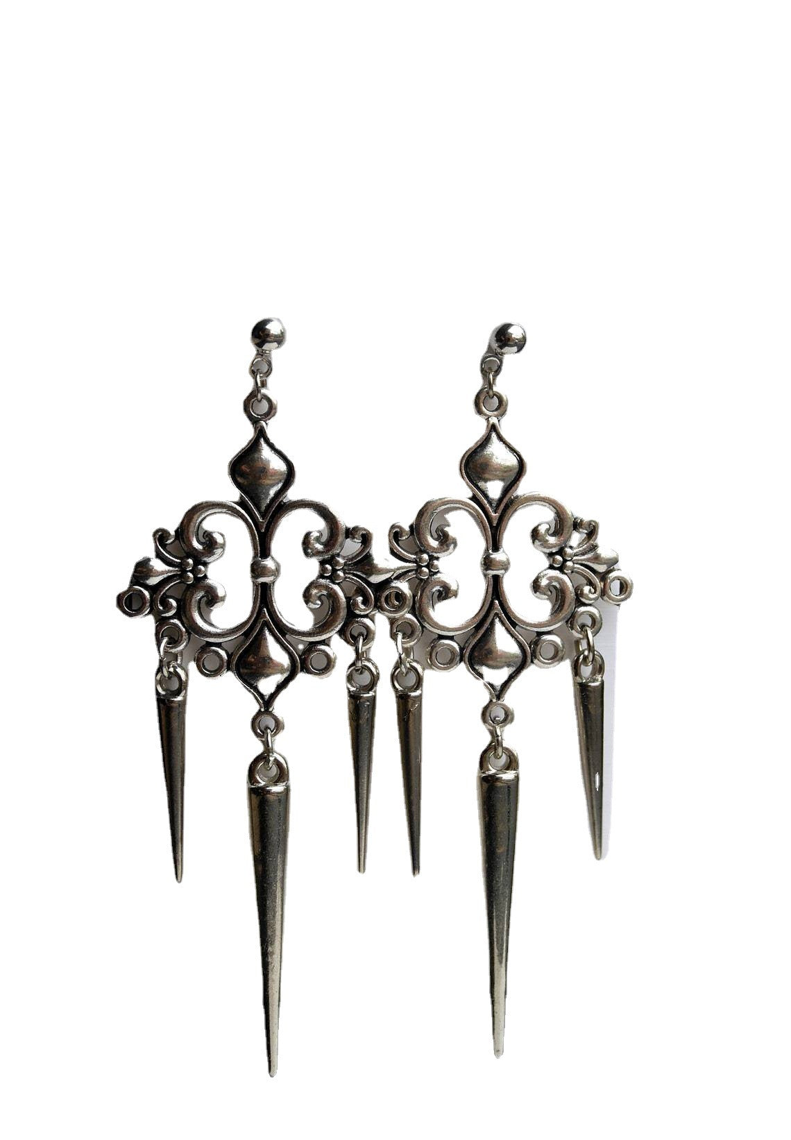 Gothic vintage pointy earrings-canovaniajewelry