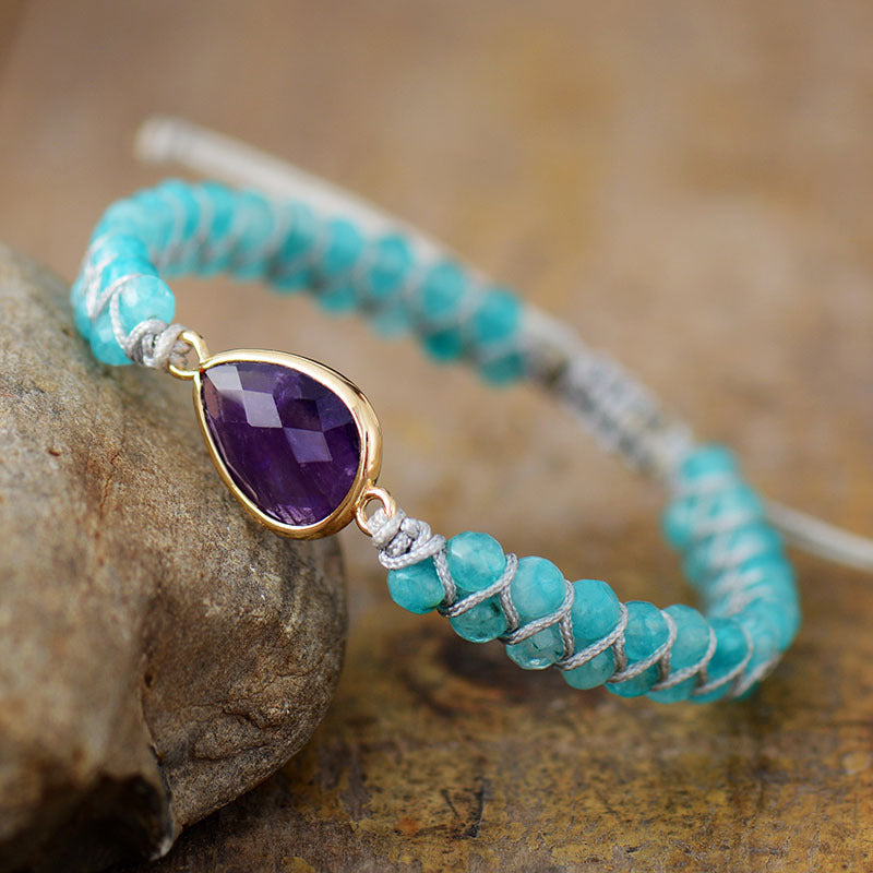 Natural Amethyst Gemstone Bracelet- Healing Crystal Bracelet-canovaniajewelry