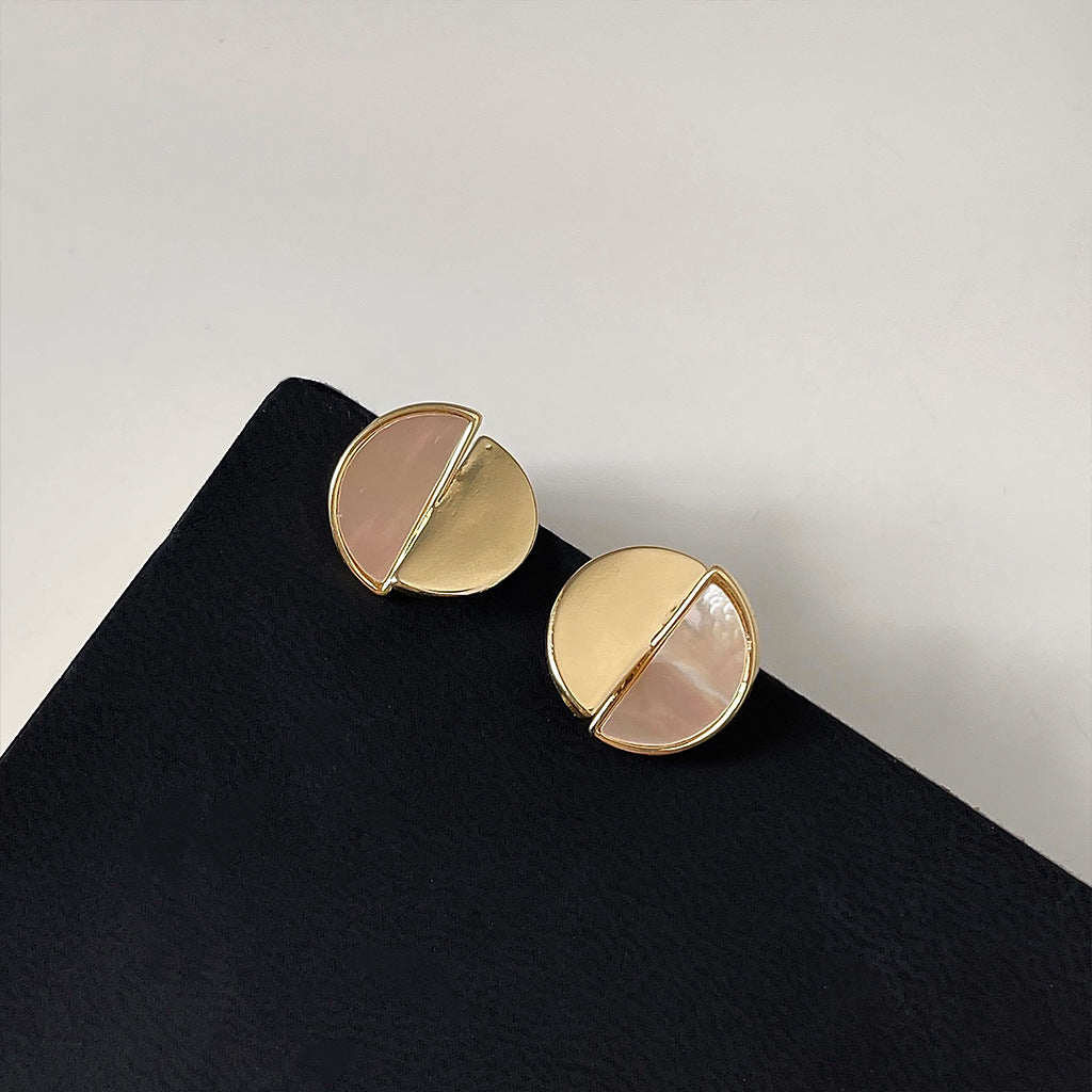 Shell round earrings-canovaniajewelry