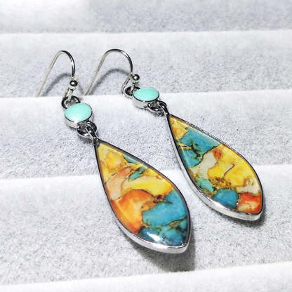 Retro colorful glass earrings-canovaniajewelry