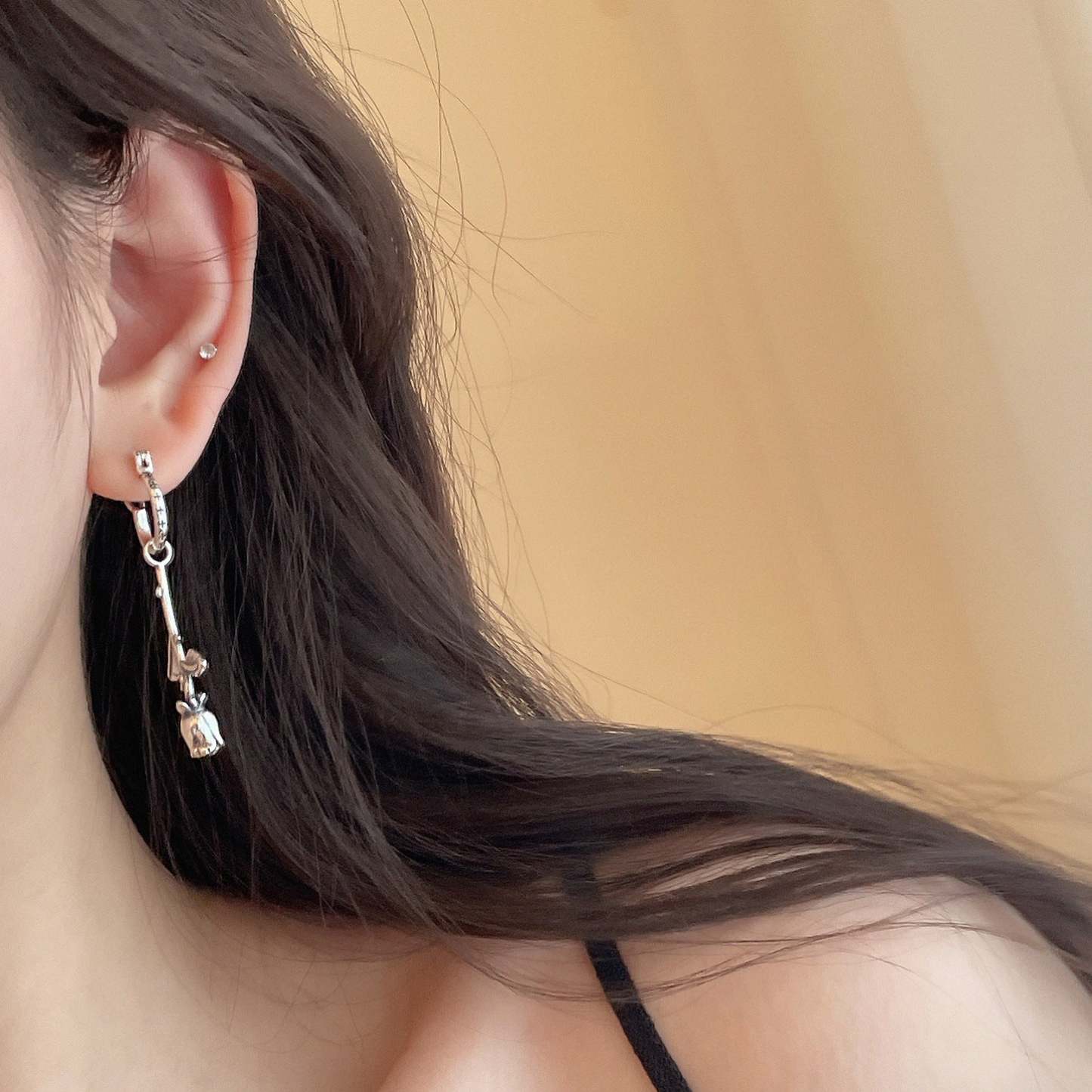 925 Sterling Silver Rose Buckle Earrings-canovaniajewelry