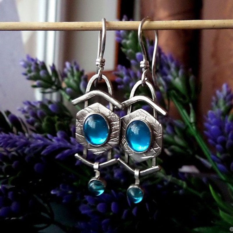 Creative blue moonstone earrings-canovaniajewelry