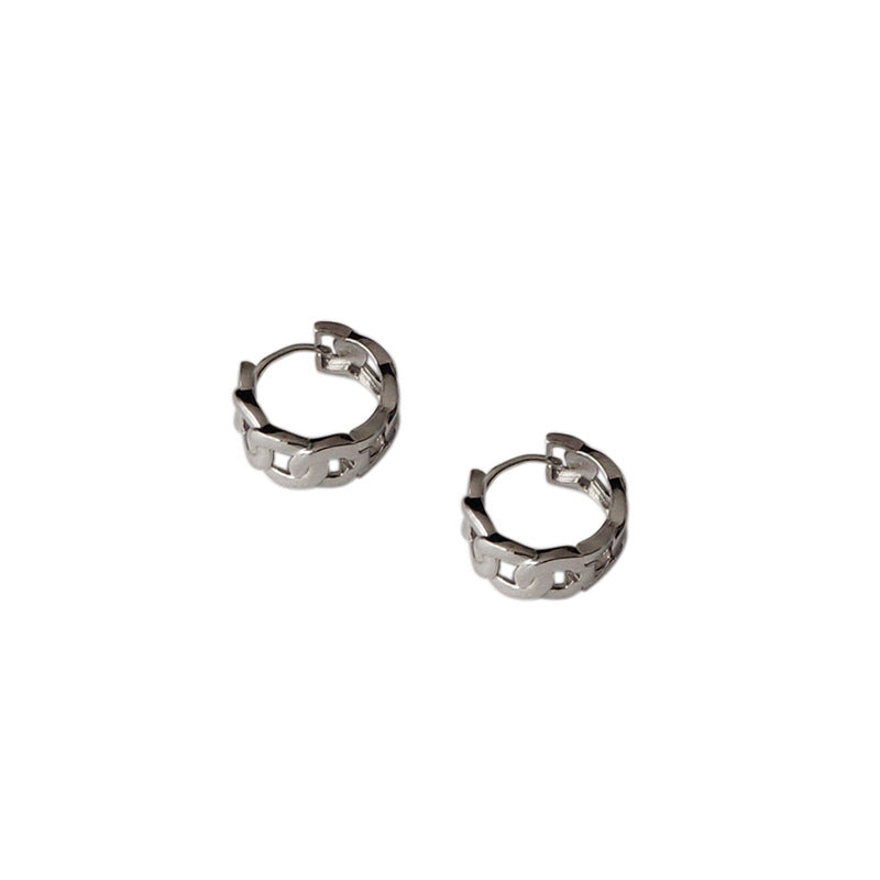 Silver chain earrings-canovaniajewelry