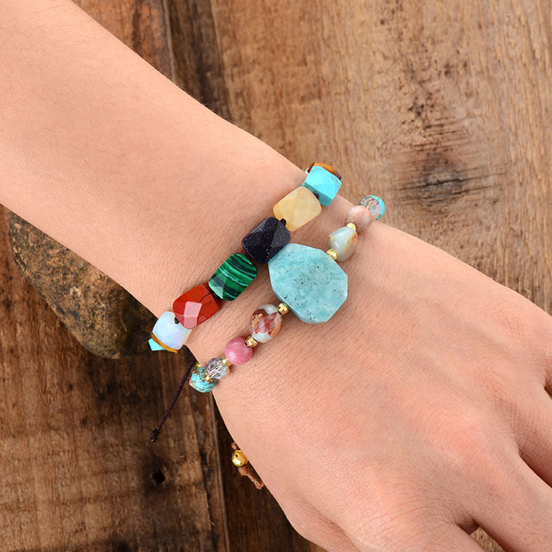7 Color Natural Stone Handmade Beaded Bracelet-canovaniajewelry