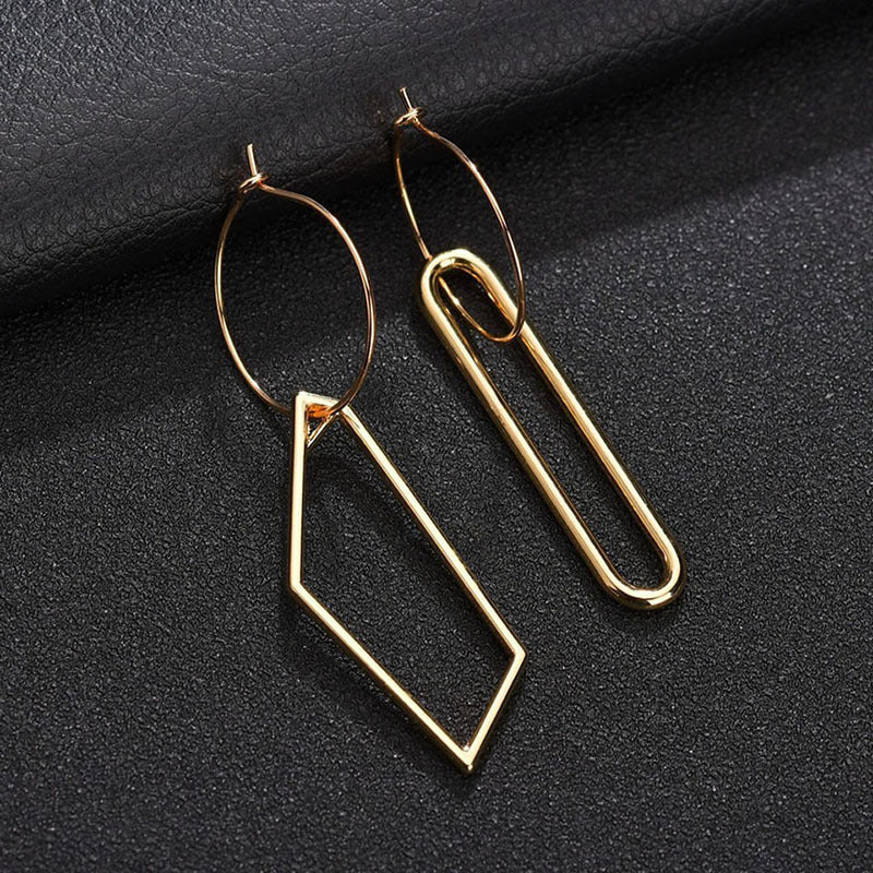 Geometric metal earrings-canovaniajewelry