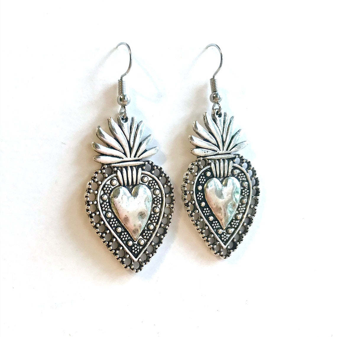 Heart shaped light drop earrings-canovaniajewelry