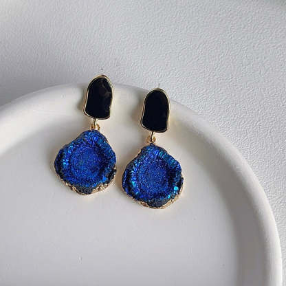 925 Silver Needle Blue Galaxy Stud Earrings-canovaniajewelry