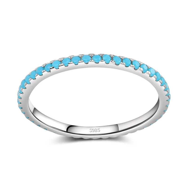 S925 Sterling Silver Minimalism Turquoise Ring-canovaniajewelry