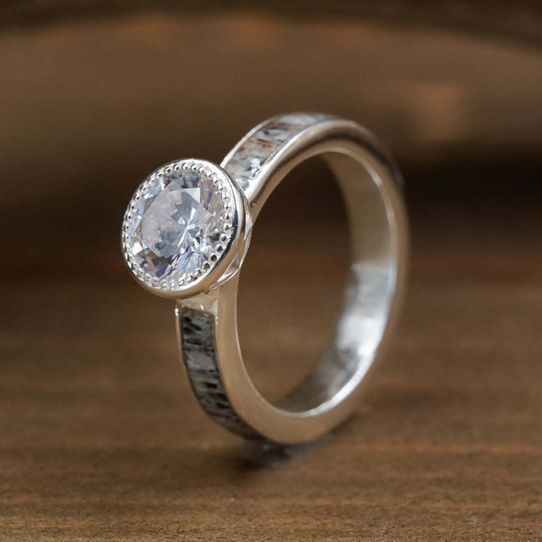 New flash diamond round Princess five-piece ring set-canovaniajewelry