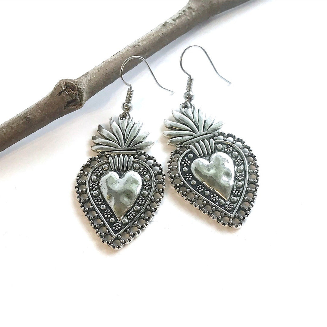 Heart shaped light drop earrings-canovaniajewelry