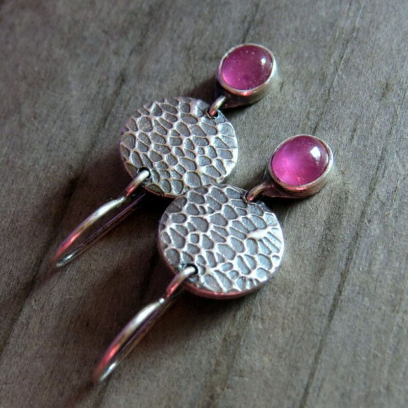 New fashion jasper earrings pink-canovaniajewelry