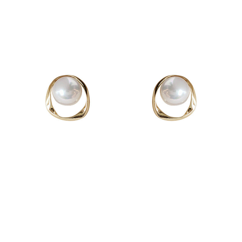 925 silver needle three-dimensional pearl earrings-canovaniajewelry