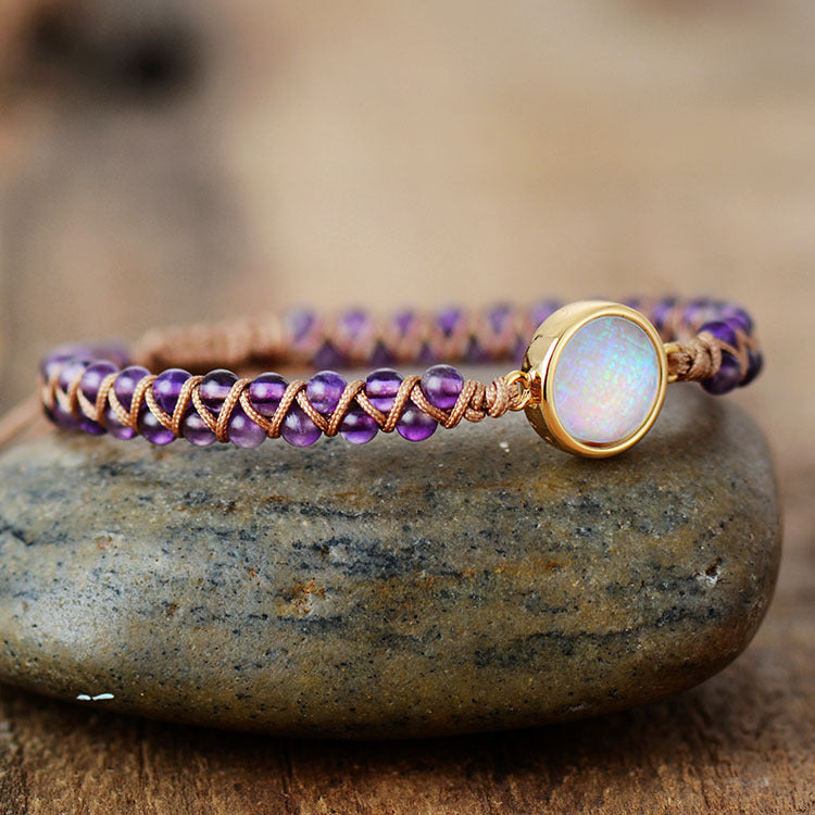 Opal Stone Bracelet-Healing Meditation Natural Galaxy Sea Sediment Bracelet-canovaniajewelry