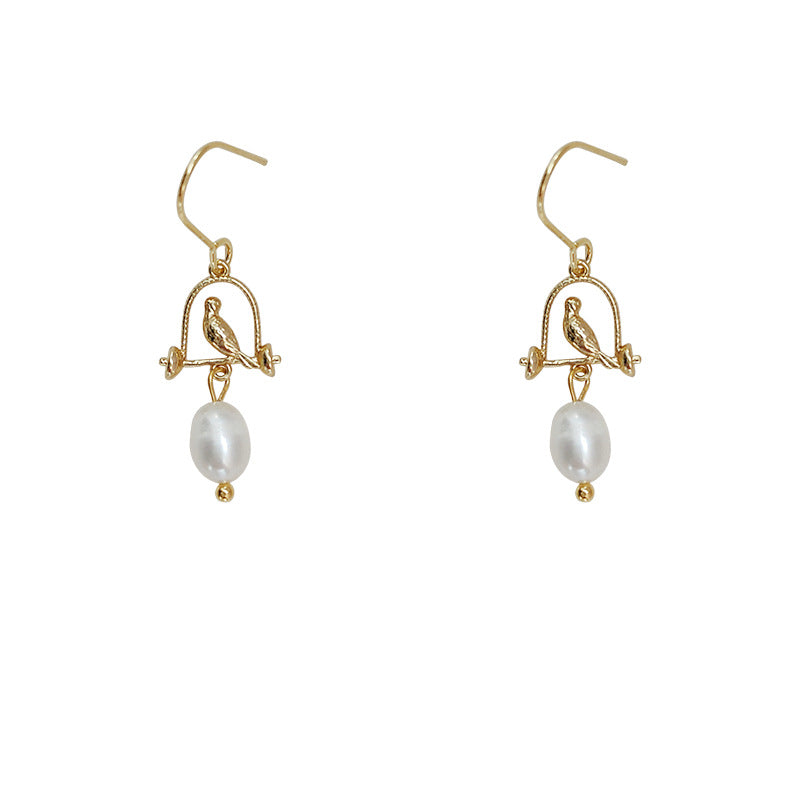 Freshwater Pearl Bird Earrings-canovaniajewelry