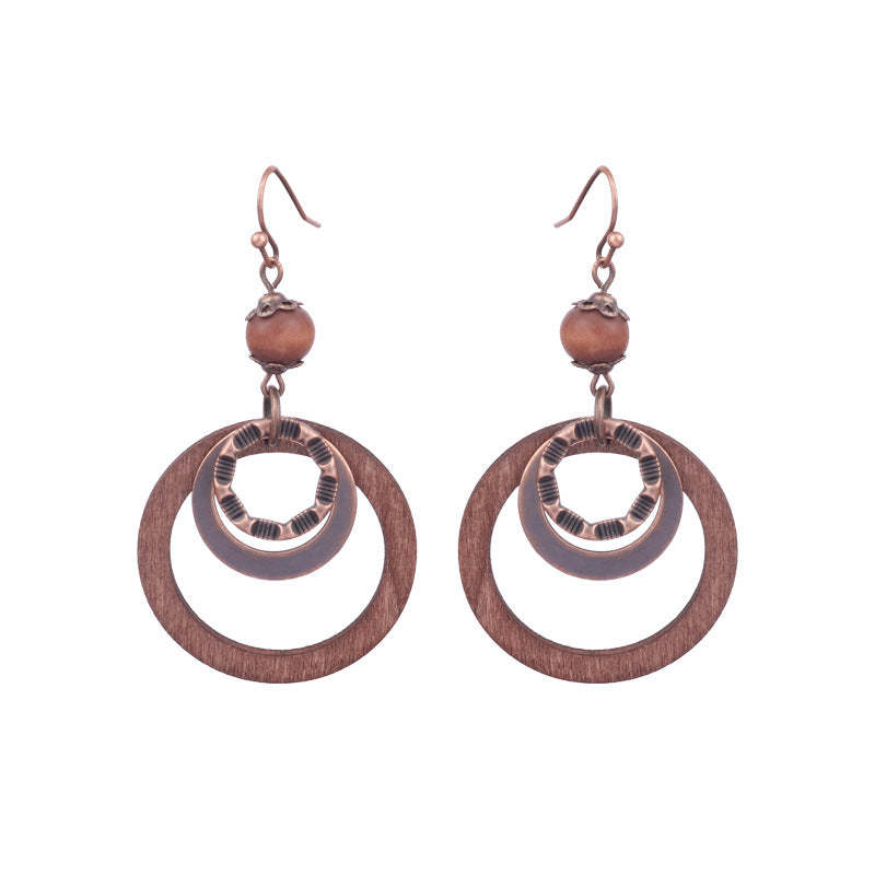 Boho style hollow round earrings-canovaniajewelry