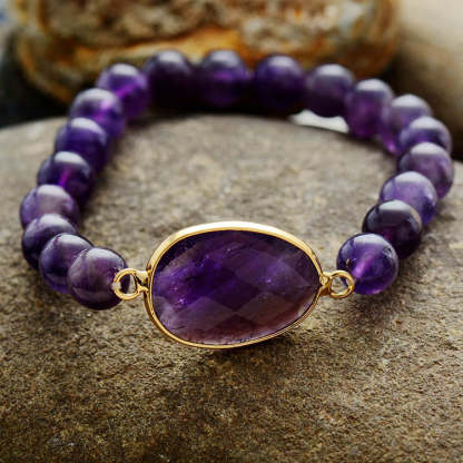 Natural Amethyst Bracelet-canovaniajewelry