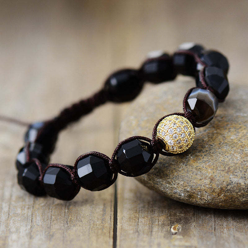 Natural stone handwoven bracelet-canovaniajewelry