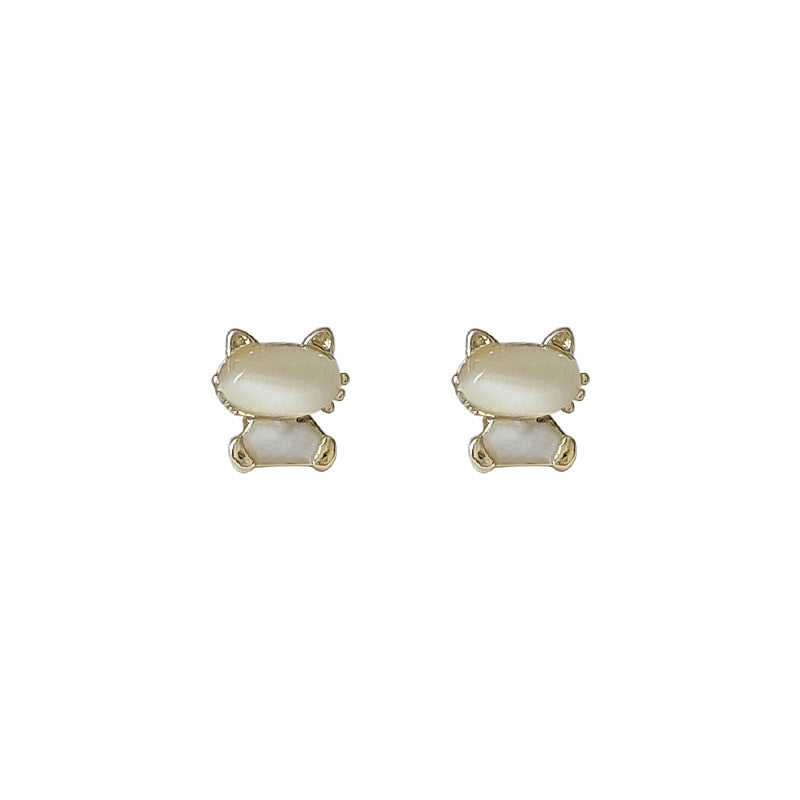 mini cat earrings-canovaniajewelry