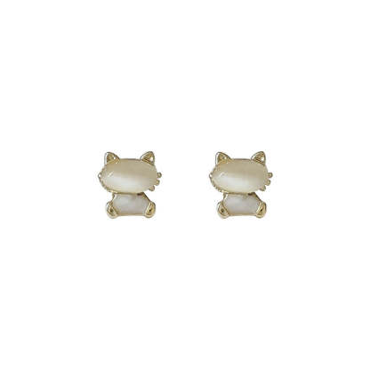 mini cat earrings-canovaniajewelry