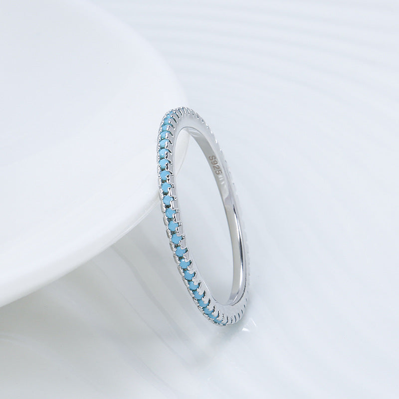 S925 Sterling Silver Minimalism Turquoise Ring-canovaniajewelry