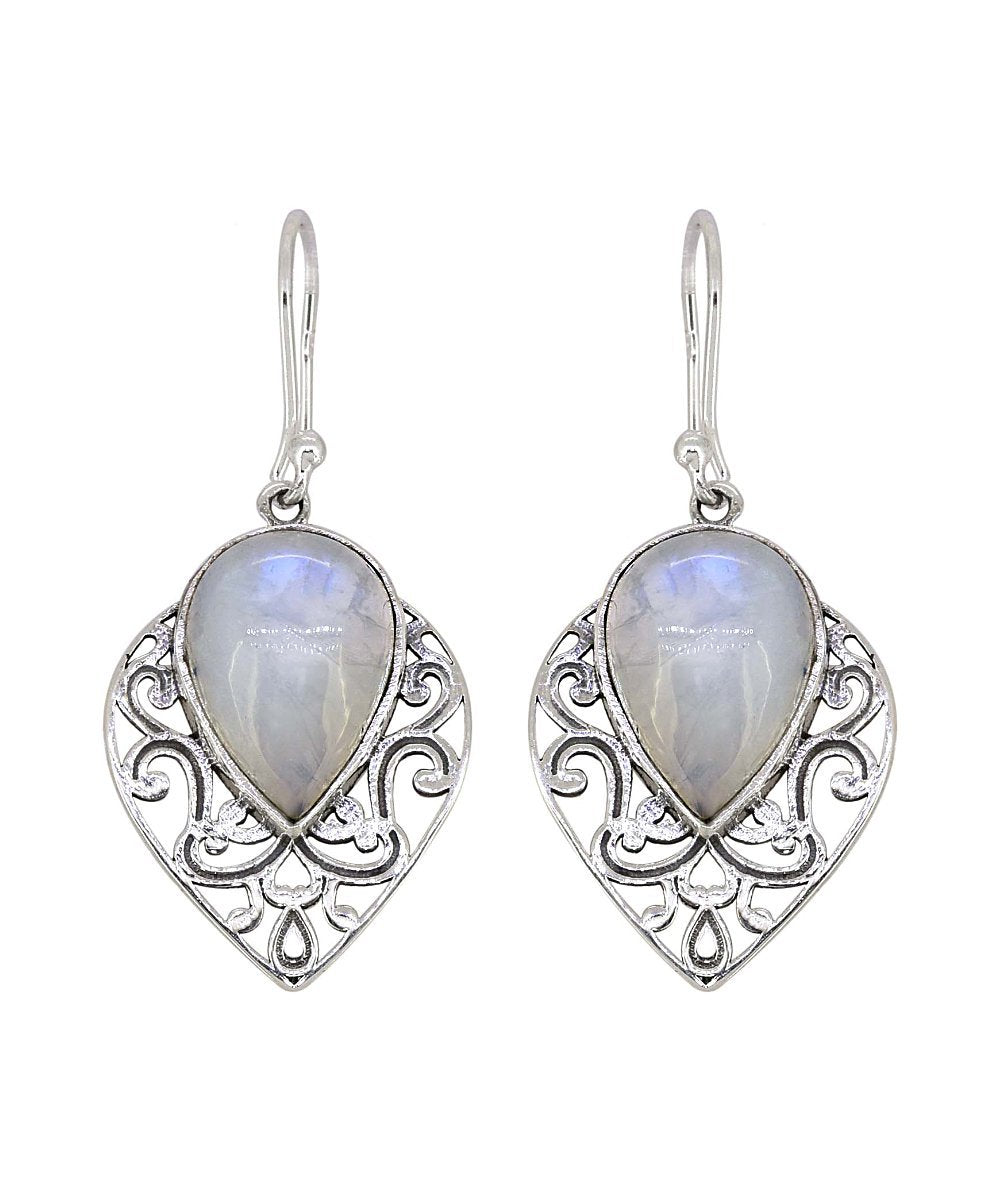 Hollow set crystal stone drop earrings-canovaniajewelry