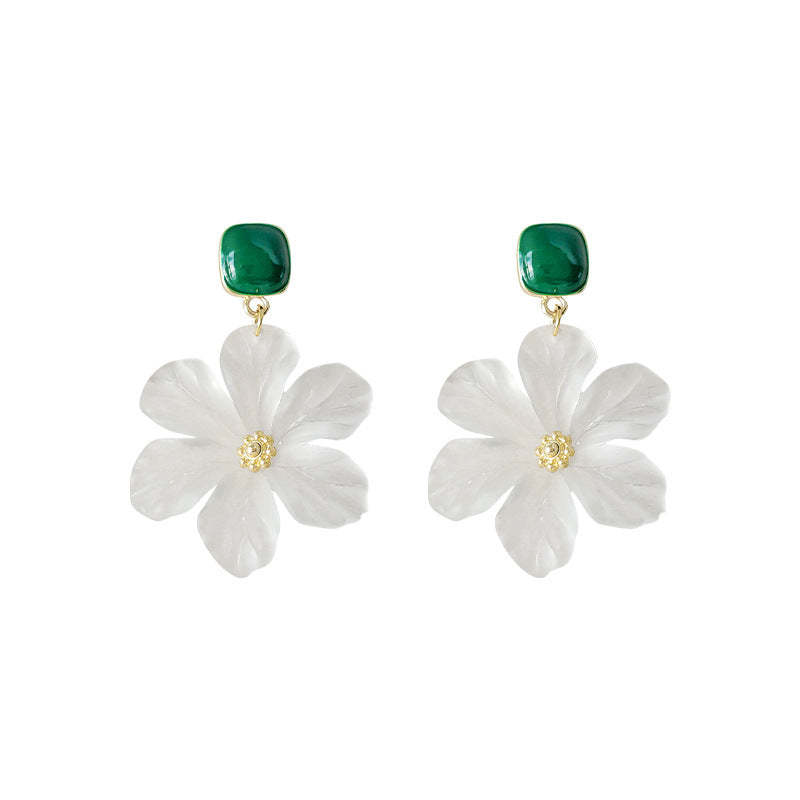 Acrylic flower earrings-canovaniajewelry