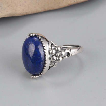 925 Silver Lapis Lazuli Ring-canovaniajewelry