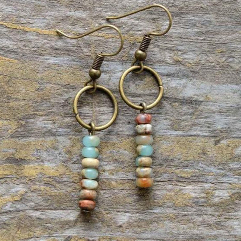 Vintage Bohemian Colorful Beaded Earrings-canovaniajewelry