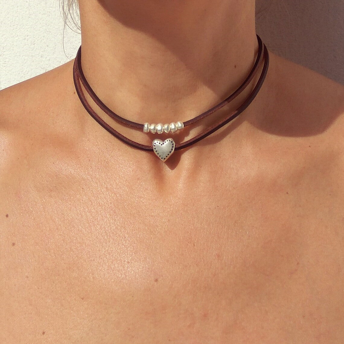 Bohemian vintage double love necklace-canovaniajewelry
