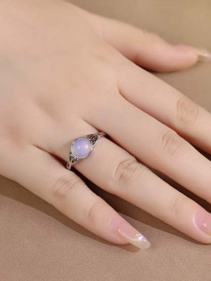 White Gold Half Round Edge Hollow Ring-canovaniajewelry