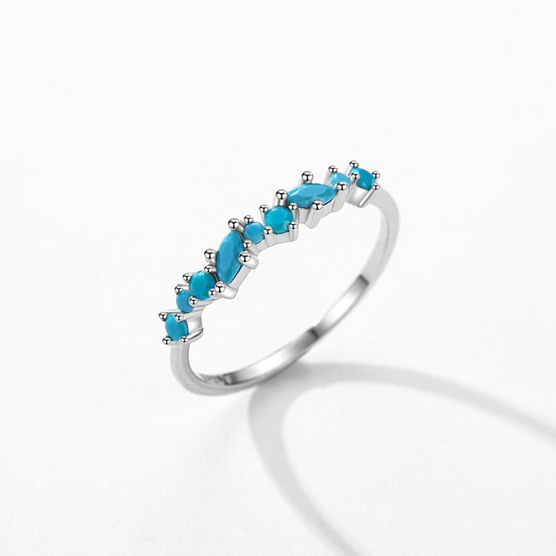 S925 Silver Marquise Cut Turquoise Ring-canovaniajewelry