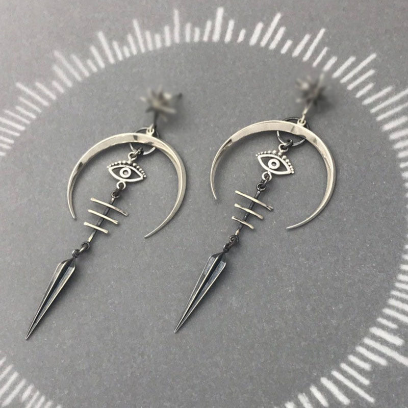 Gothic Devil Eyes Punk Earrings-canovaniajewelry