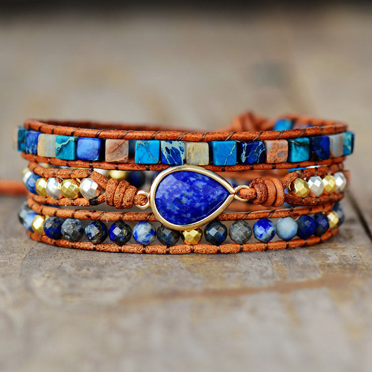 Lapis Lazuli Bracelet - Healing Crystal Quartz Balance Bracelet-canovaniajewelry