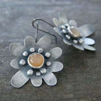 Exquisite vintage plant floral earrings-canovaniajewelry