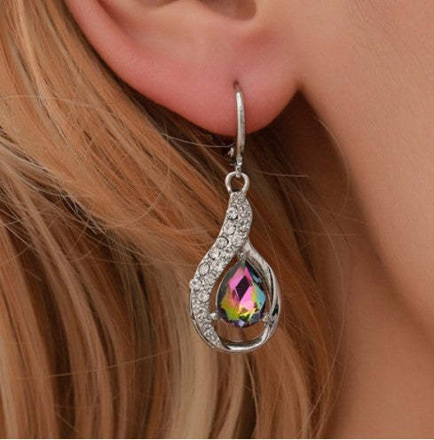 Colorful zircon earring buckle-canovaniajewelry