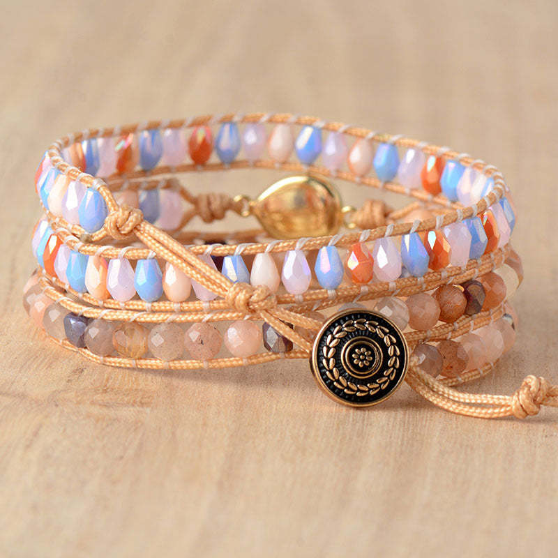 Opal crystal multi-layered wrap bracelet-canovaniajewelry