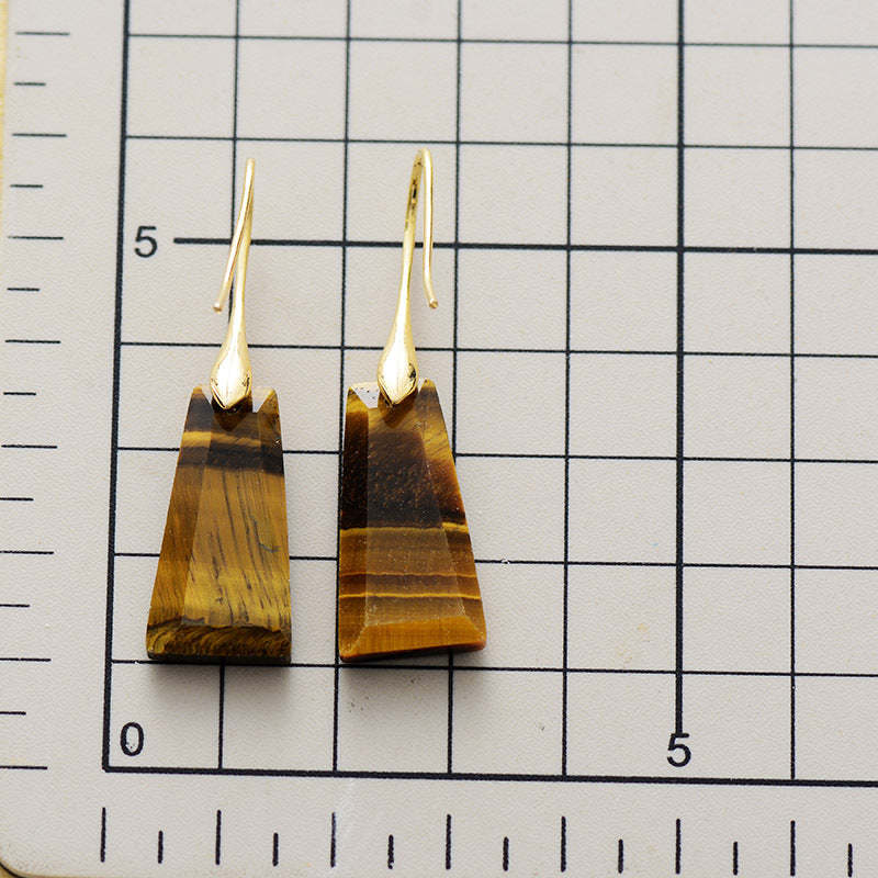 Tiger's Eye Earrings- Natural Stone Earrings-canovaniajewelry